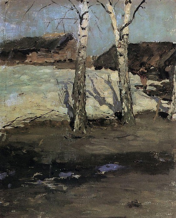 Коровин Константин Алексеевич (1861-1939) - Последний снег. 1870-е