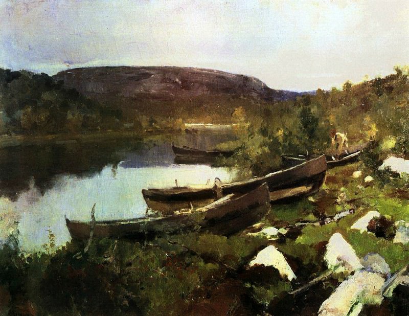 Коровин Константин Алексеевич (1861-1939) - Ручей Святого Трифона в Печенге. 1894