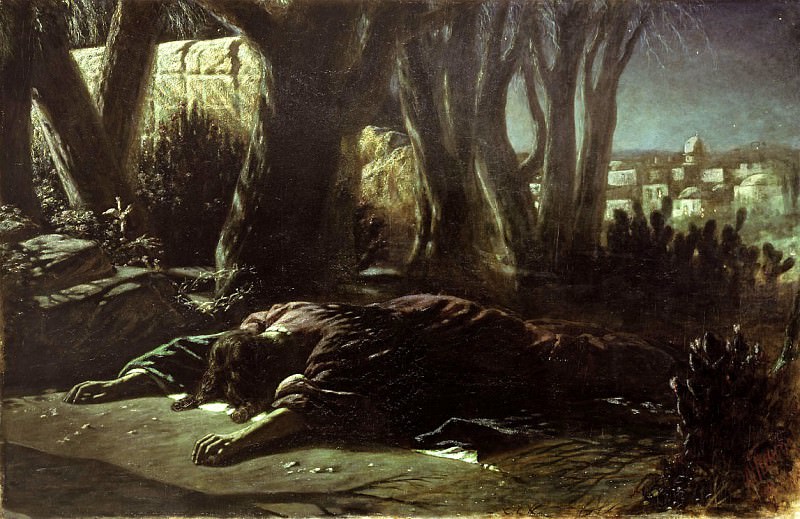 Христос в Гефсиманском саду. 1878 Холст, масло. 151. 5x238 ГТГ. Василий Григорьевич Перов