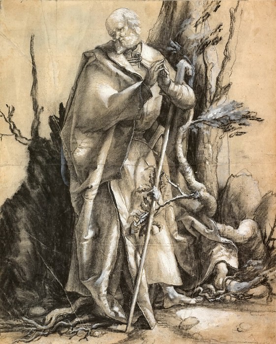 Альбрехт Дюрер - Бородатый святой в лесу