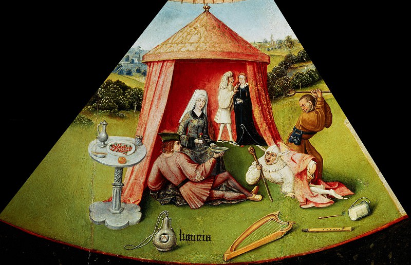И.Босх. Похоть. Фрагмент картины Семь смертных грехов. 1475-1480