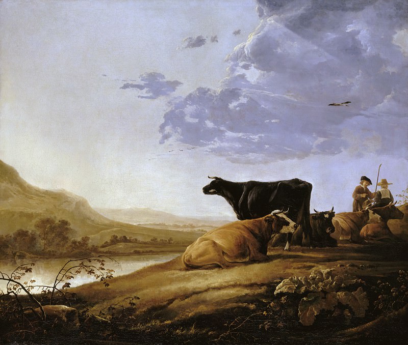 Пастушок с коровами. Альберт Кёйп
