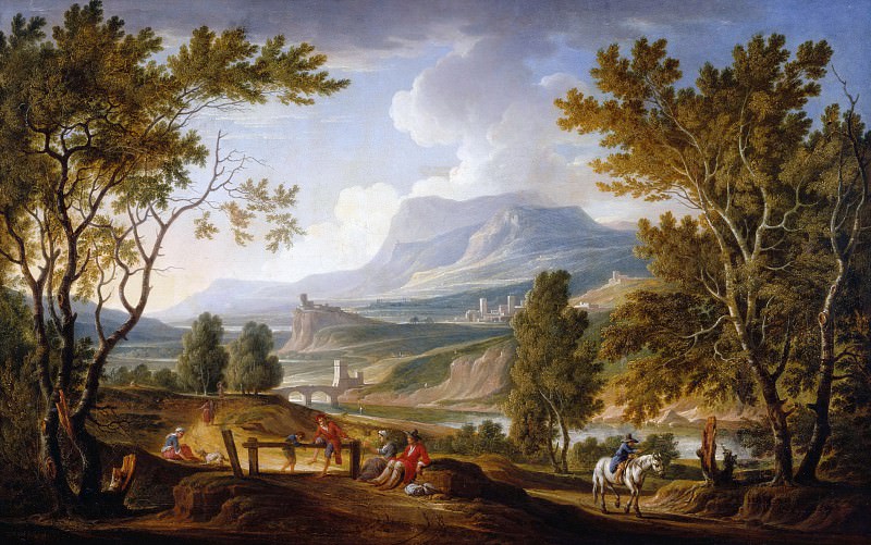 Italian landscape. Adolf Friedrich Harper