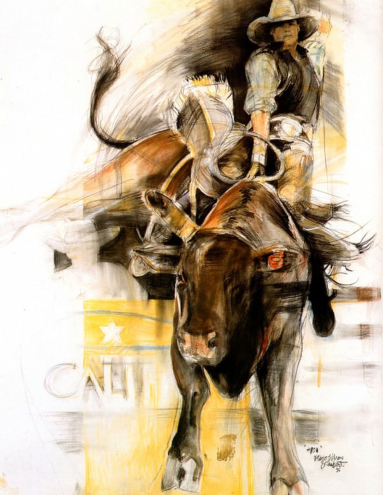 Aaw093 Marjo Wilson Lambert Rodeo Bull #101 sqs. Марджо Уилсон Ламберт