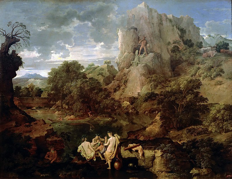 Landscape with Hercules and Cacus. Nicolas Poussin