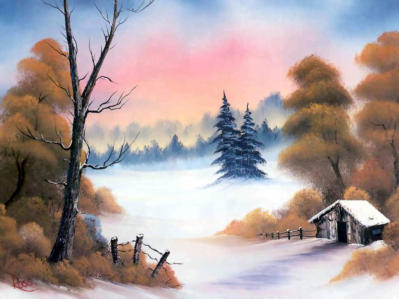 Bob Ross Csg045 Winter Hideaway Bob Ross