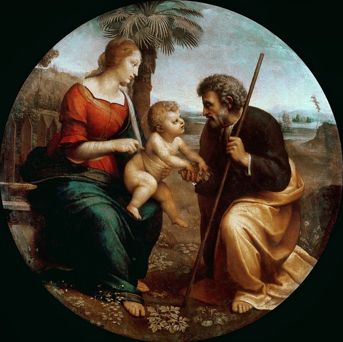 The Holy Family with the palm — Raffaello Sanzio da Urbino