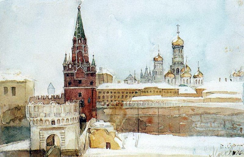 Вид на Кремль зимой. 1876. Василий Иванович Суриков