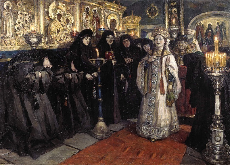 Посещение царевной женского монастыря. 1912. Василий Иванович Суриков
