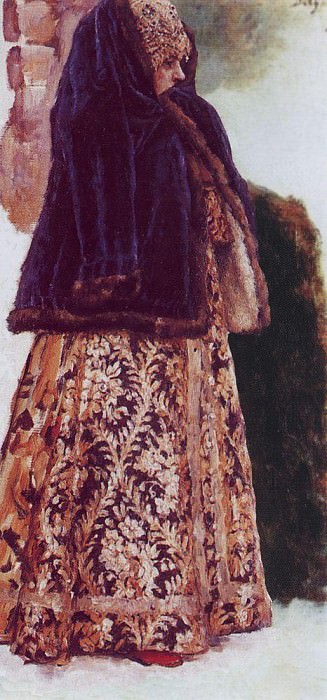 Боярышня в фиолетовой душегрее. 1885-1886. Василий Иванович Суриков