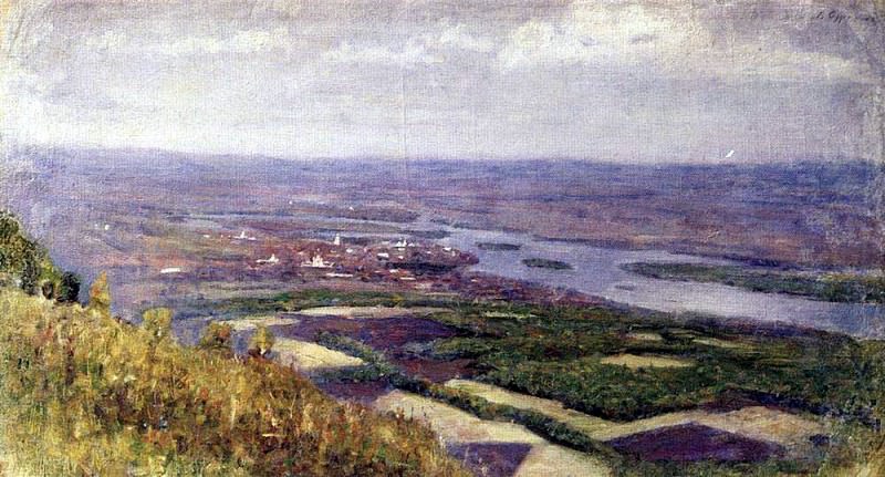 Вид на Красноярск с сопки. 1890-е. Василий Иванович Суриков