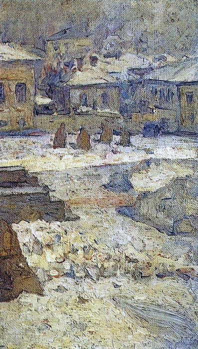 Сквер перед Музеем изящных искусств в Москве. 1910-е. Василий Иванович Суриков