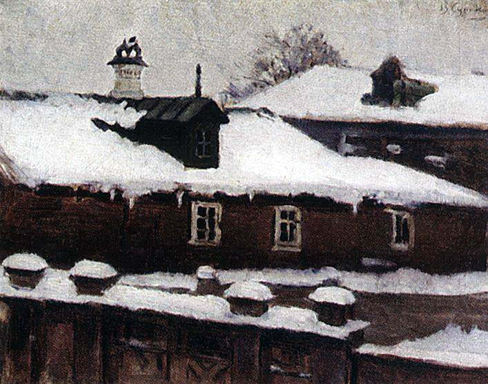 Крыши зимой. 1880-е. Василий Иванович Суриков